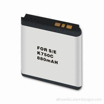 Mobile Li-ion Battery with 880mAh Capacity, Suitable for Sony Ericsson K750C